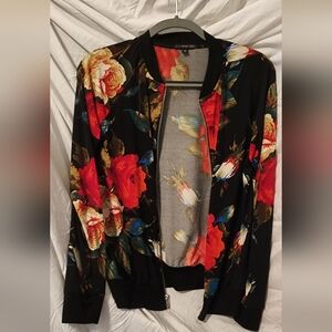 Black floral jacket